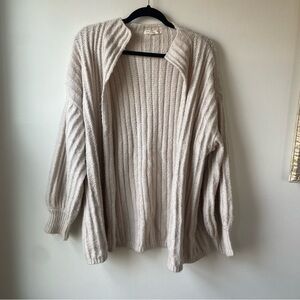 Truly Madly Deeply Cream Ribbed Cardigan